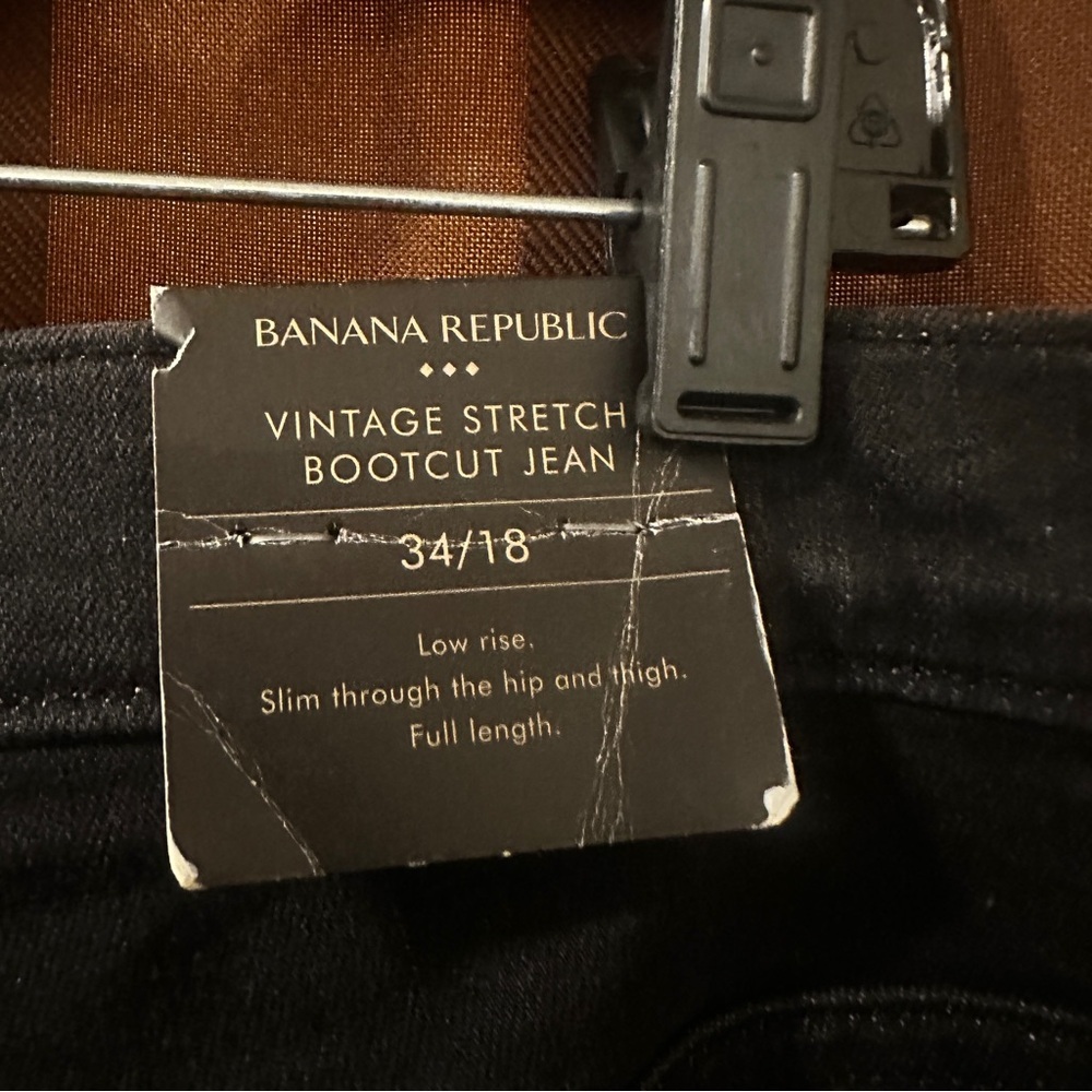 NWT Banana Republic Black Y2K VIBE Bootcut Jeans Size 34 or 18 reg $90 - Picture 9 of 11